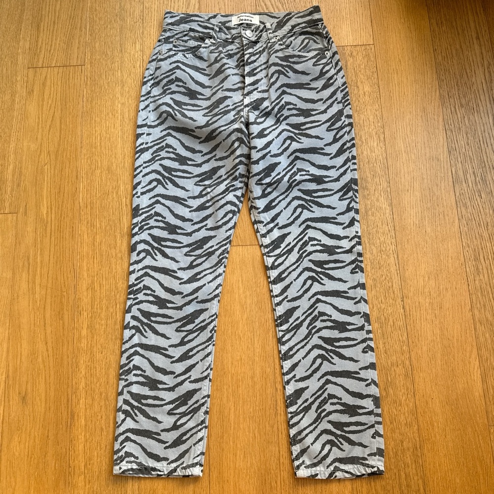 Reformation Zebra Print Jeans